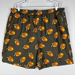 Bass‎ Pro Shops Swim Trunks Mens 2XL All Over Print Logo Mesh Lined Drawstring